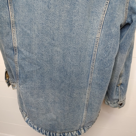 COPY Levi's long Sherpa trucker denim jacket size M - Picture 7 of 16
